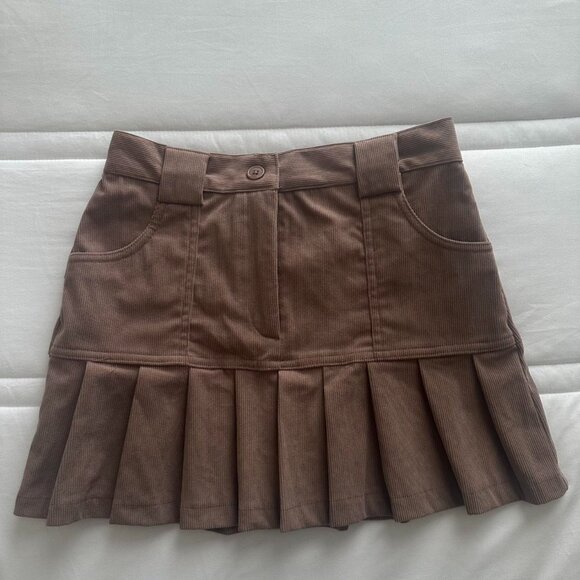 Sincerely Jules for Bandier Women's Brown and Tan Skirt - Picture 1 of 4